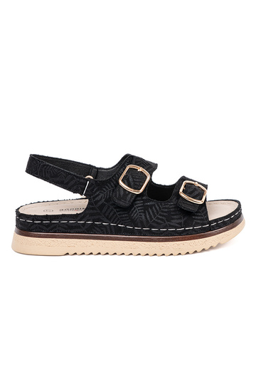 Zwarte sandalen met gouden... 2
