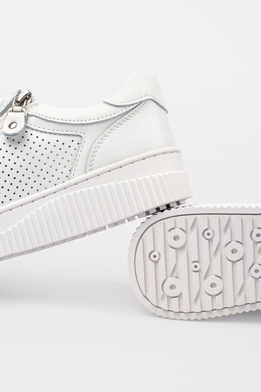 Weiße Sneakers mit Plattform aus... Weiße Sneakers mit Plattform aus...