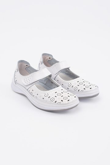 Weiße Ledersandalen im... 2