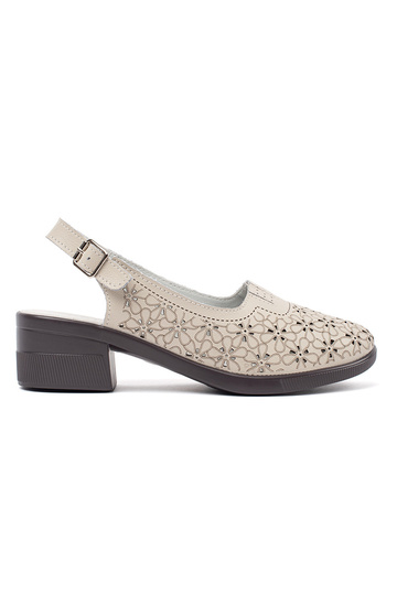 Beige Sandalen mit...