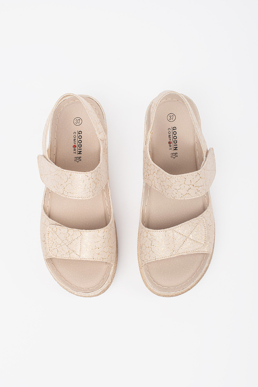 Sandales ivoire pour femmes Velcro