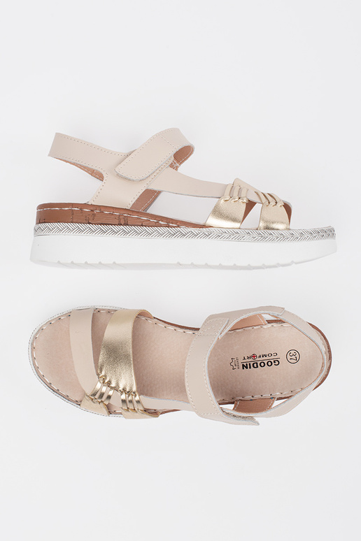 Zandkleurige Sandalen met Platform en...