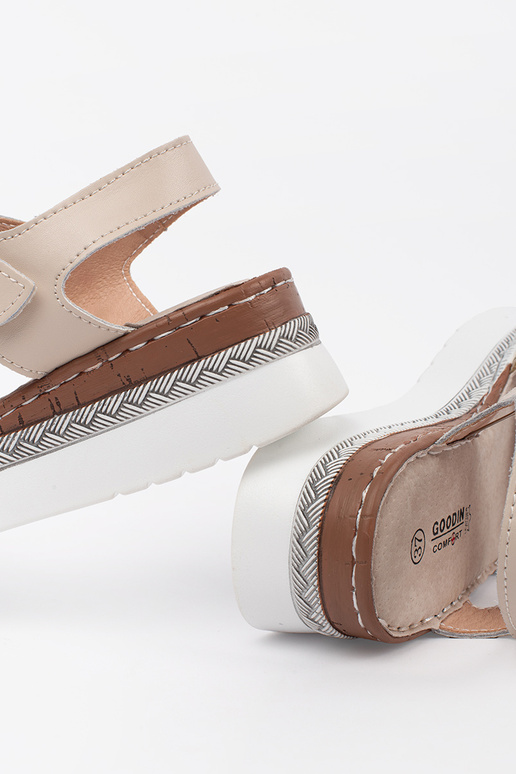 Zandkleurige Sandalen met Platform en...