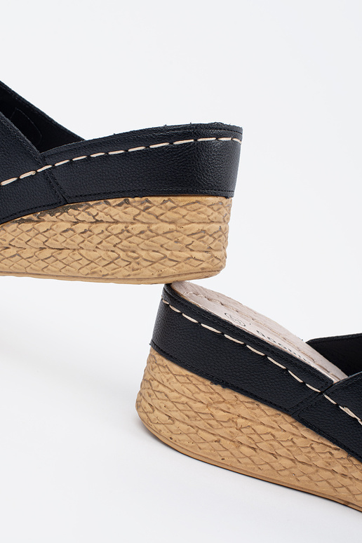 Zwarte Wedgeslippers voor Dames