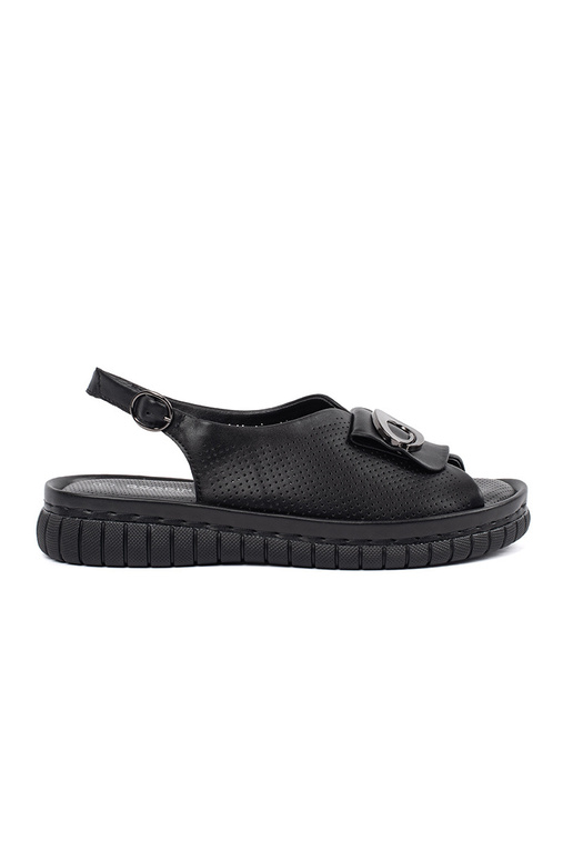 Leren Elegante Zwarte Sandalen