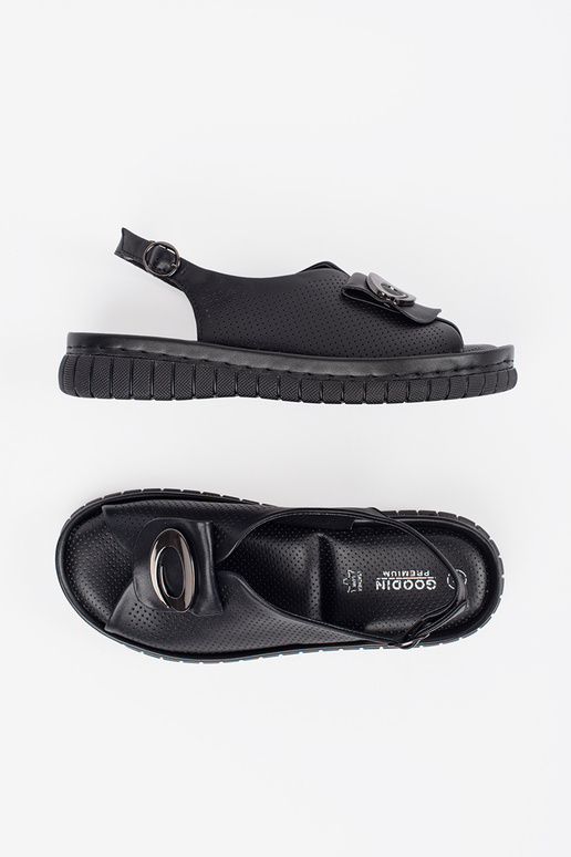 Leren Elegante Zwarte Sandalen