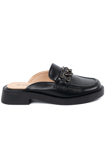 Chaussons noirs en simili...