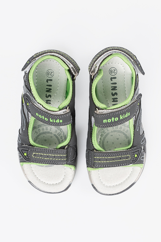 Graue Jungen-Sandalen