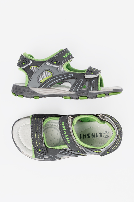 Graue Jungen-Sandalen