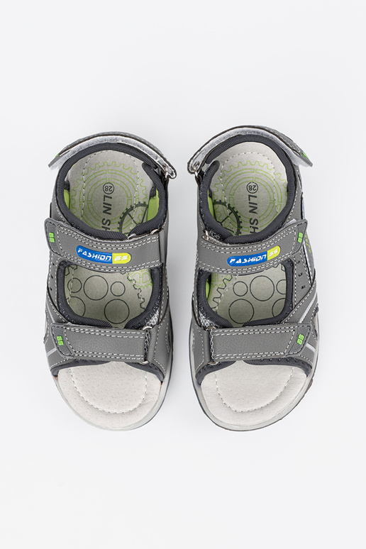 Graue Jungen Sandalen