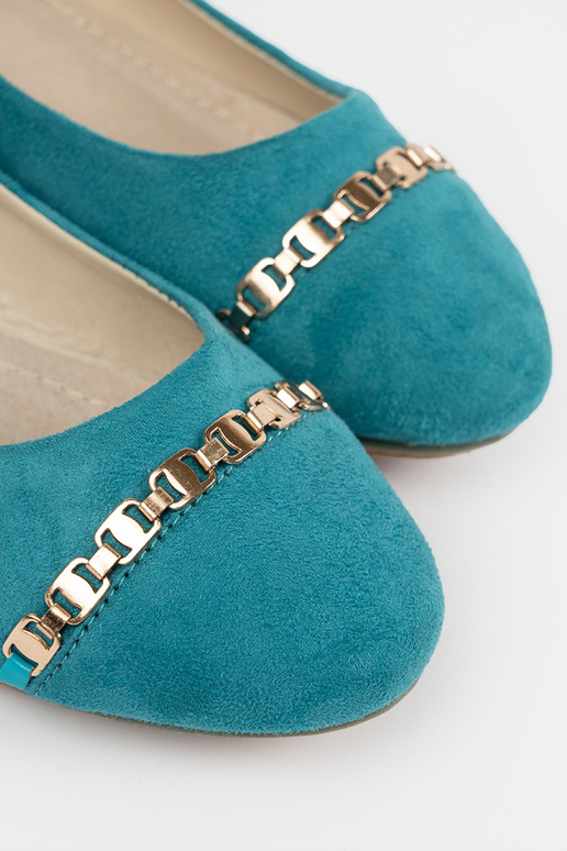 Chaussures ballerines couleur turquoise Chaussures ballerines couleur turquoise