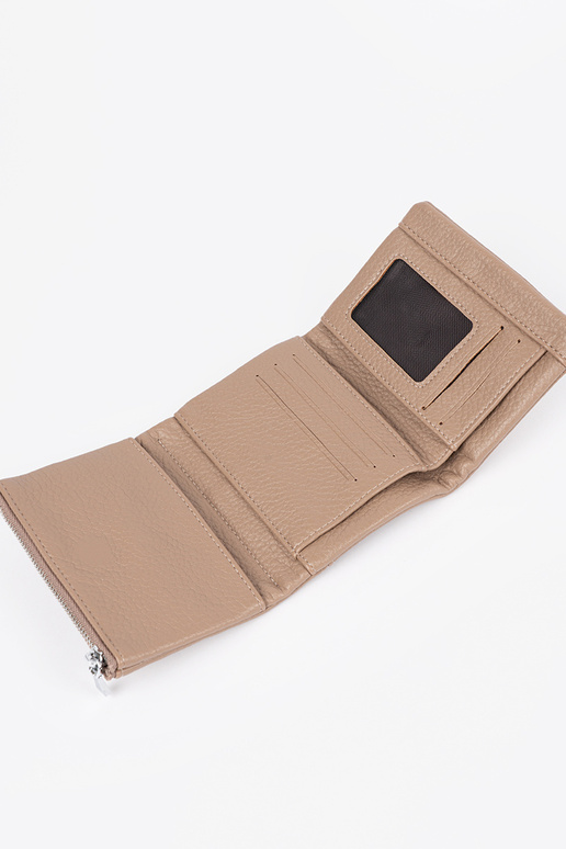 Beige Damenbörse aus Kunstleder,... Beige Damenbörse aus Kunstleder,...