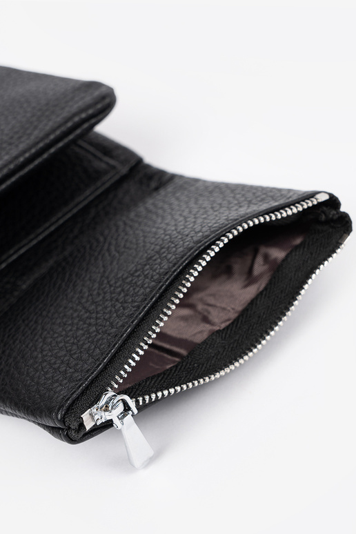 Schwarze Damenbörse aus Kunstleder,... Schwarze Damenbörse aus Kunstleder,...