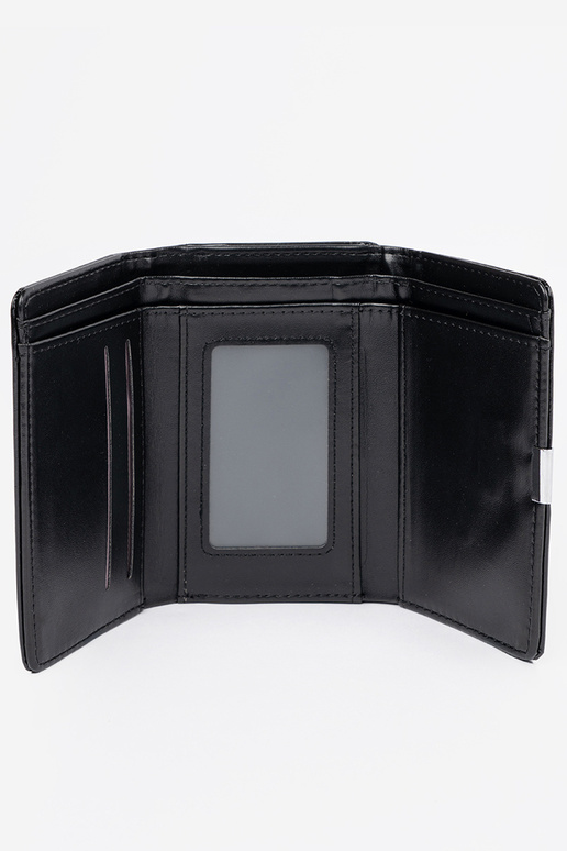 Schwarze Damenbörse aus Kunstleder Schwarze Damenbörse aus Kunstleder