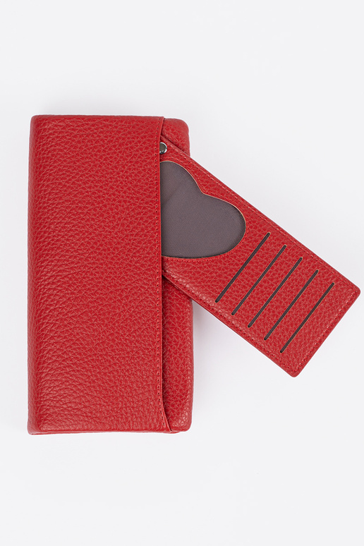 Grote damesportemonnee in rode kleur