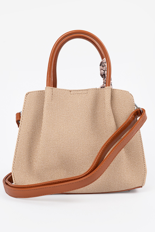 Grijze kleine handtas met handvat