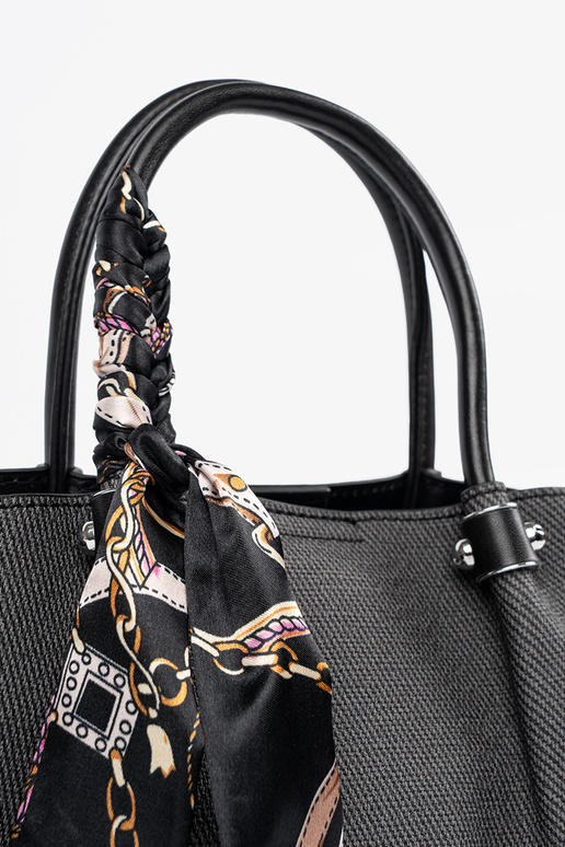 Sac à main noir de taille moyenne...