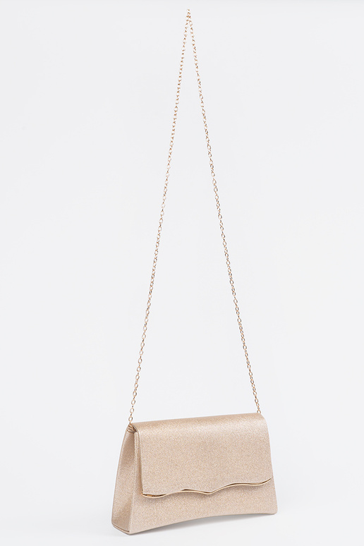 Goldfarbene Handtasche mit Kette