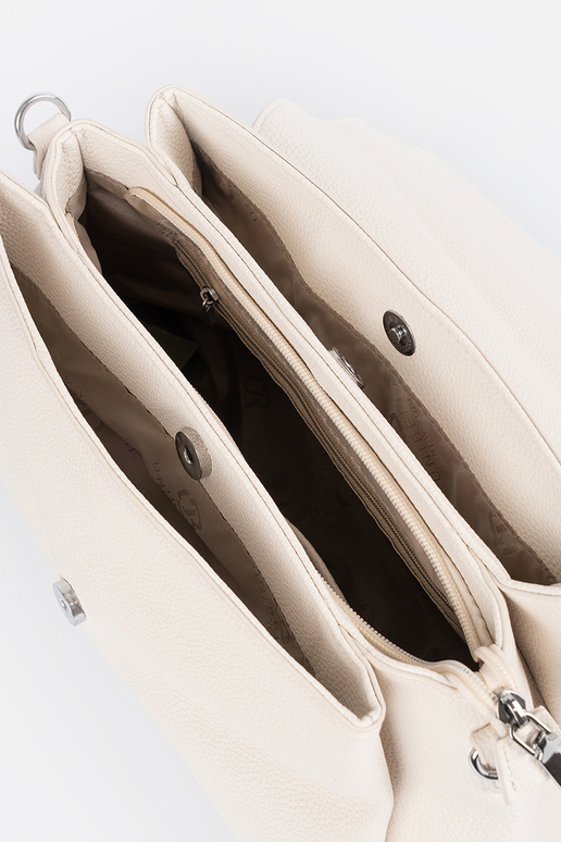 Hellsandfarbene Handtasche mit Griff