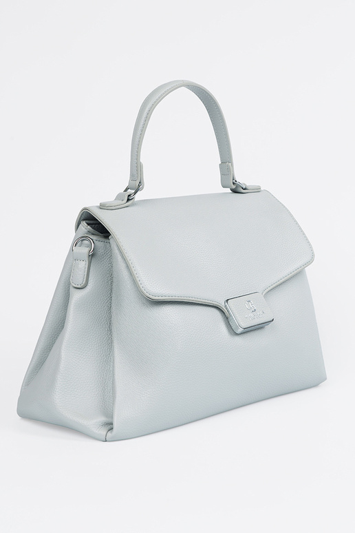 Blauwe handtas met handvat