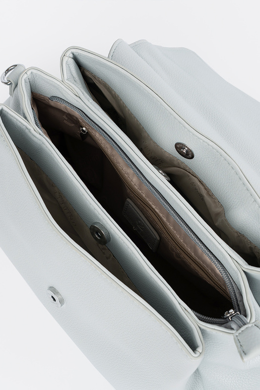 Blauwe handtas met handvat