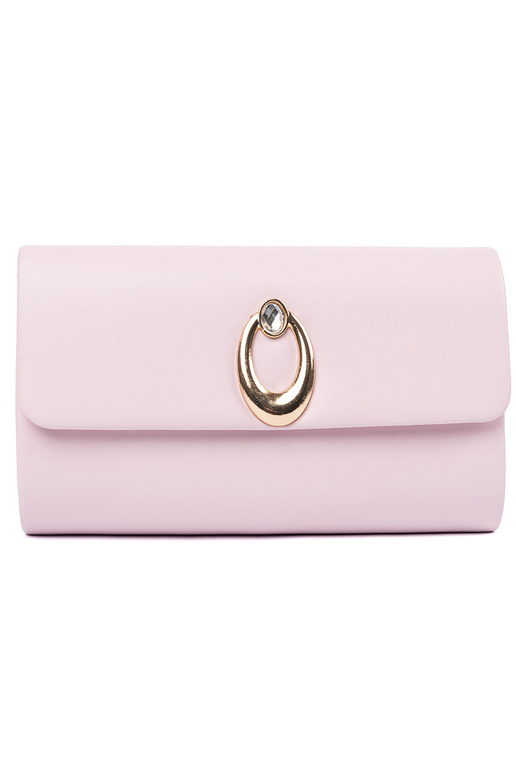 Roze envelop handtas met zilveren...