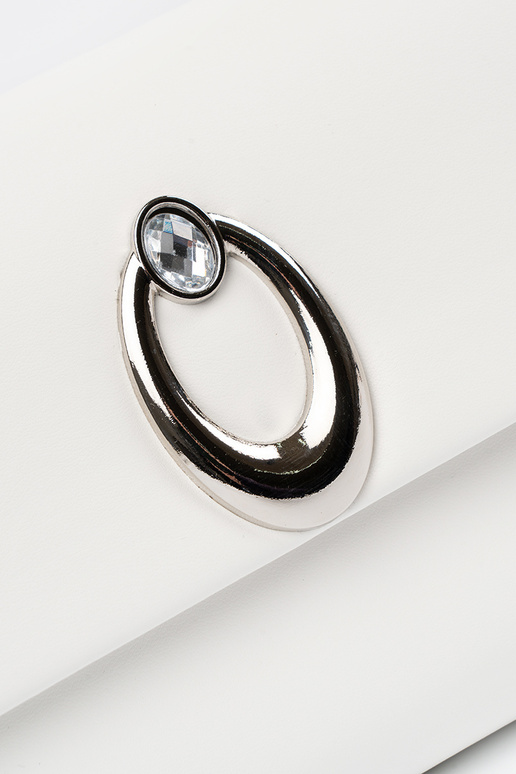 Sac à main de type enveloppe blanc...