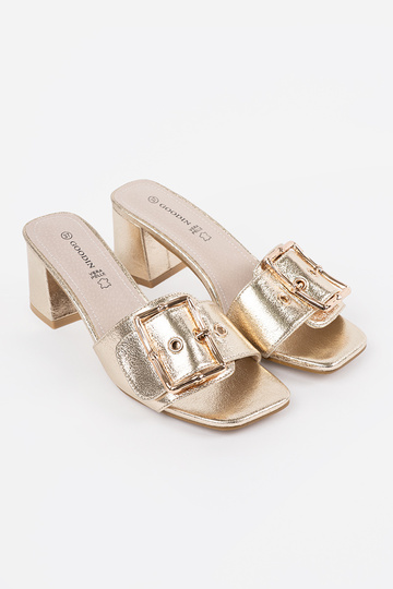 Dames gouden slippers met... 2