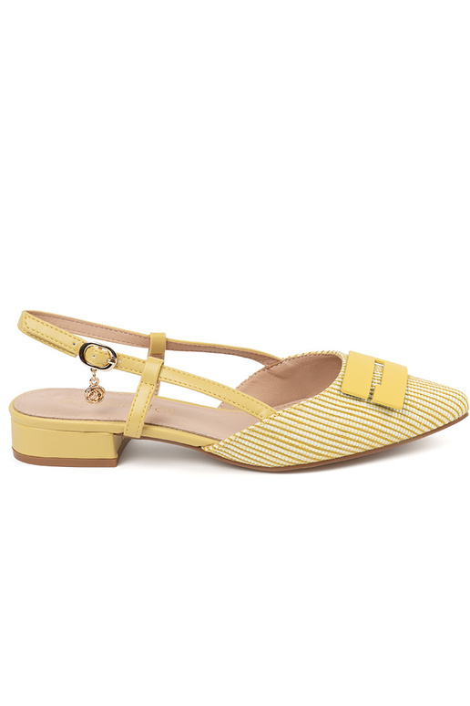 Dames gele sandalen met open hak