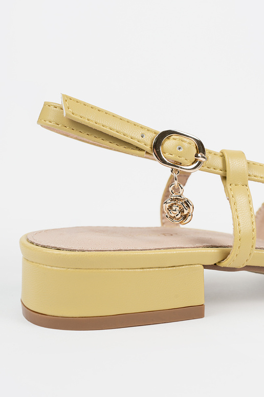 Dames gele sandalen met open hak