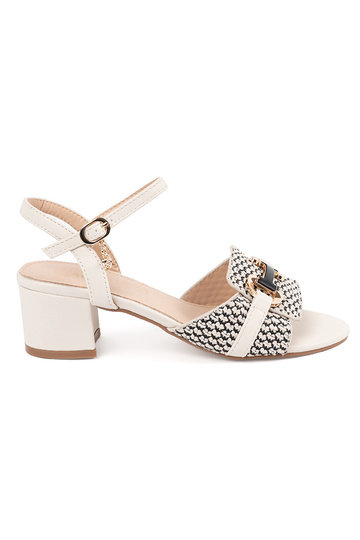 Damen weiße Sandalen auf...