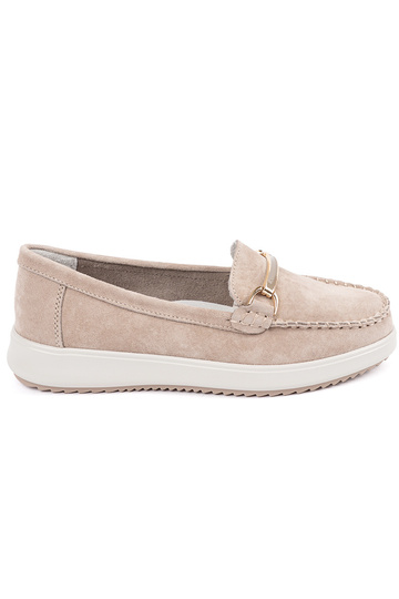 Mocassins en cuir sable...