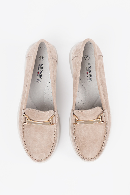 Mocassins en cuir sable pleine fleur Mocassins en cuir sable pleine fleur