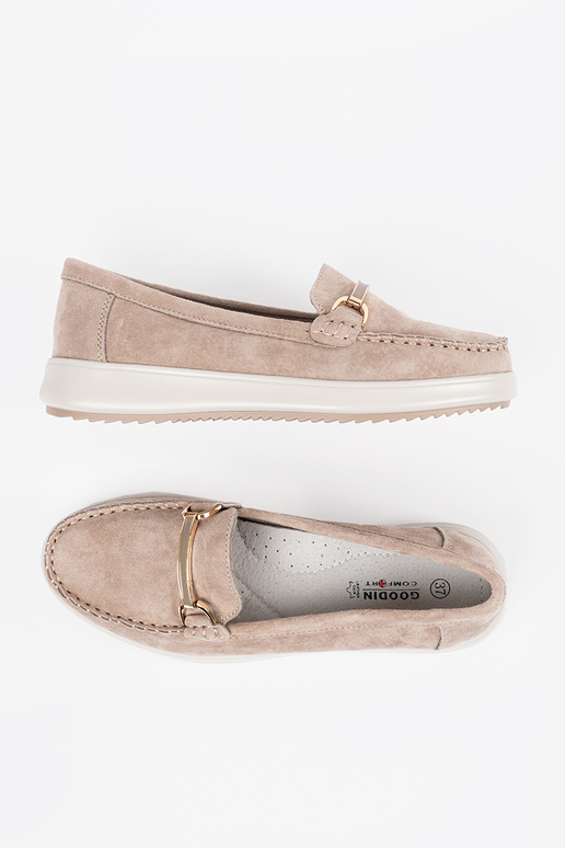 Mocassins en cuir sable pleine fleur Mocassins en cuir sable pleine fleur