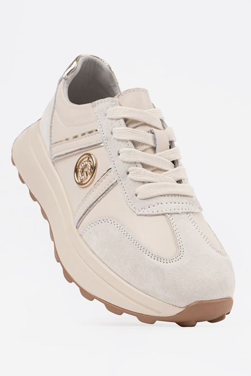 Leder-Sandalen in Sandfarbe mit... Leder-Sandalen in Sandfarbe mit...