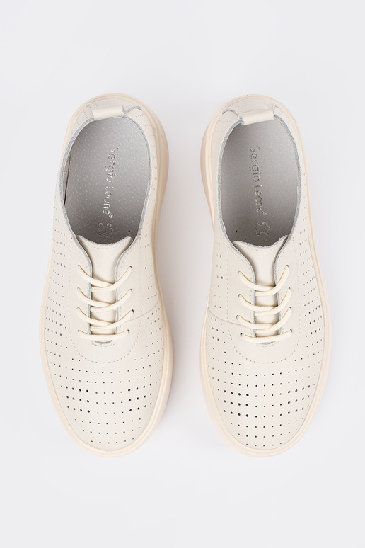 Helleblaue Leder-Schnürschuhe von... Helleblaue Leder-Schnürschuhe von...