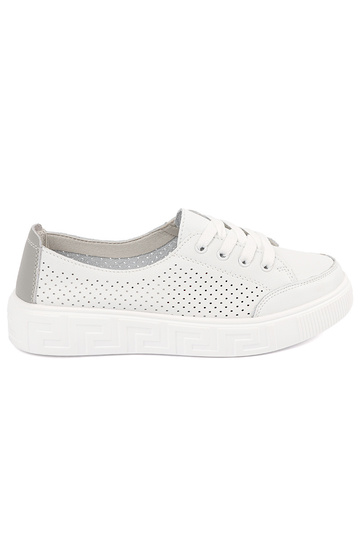 Witte leren dames sneakers...