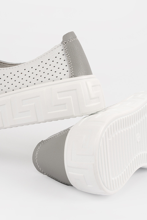 Weiße perforierte Sport Schuhe für... Weiße perforierte Sport Schuhe für...