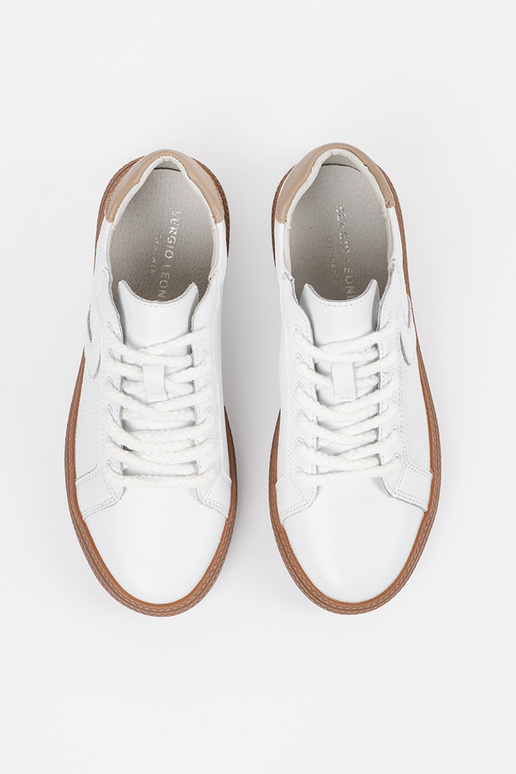 Witte leren dames sneakers Sergio Leone