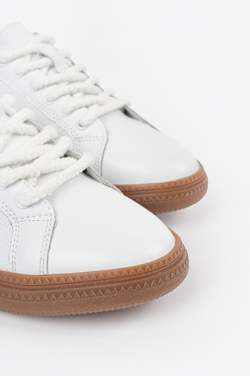 Weiße Leder-Sport Schuhe für Damen...