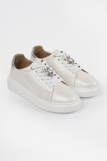 Witte-zilveren leren Sergio... 2