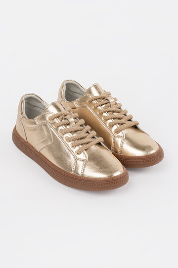 Gouden leren dames sneakers... 2