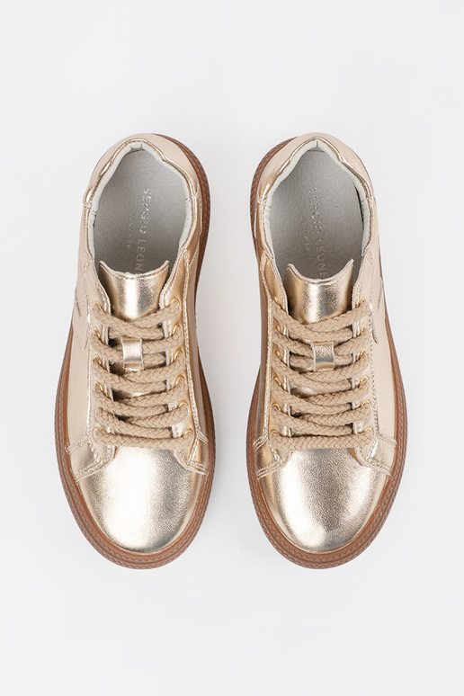 Gouden leren dames sneakers Sergio Leone Gouden leren dames sneakers Sergio Leone