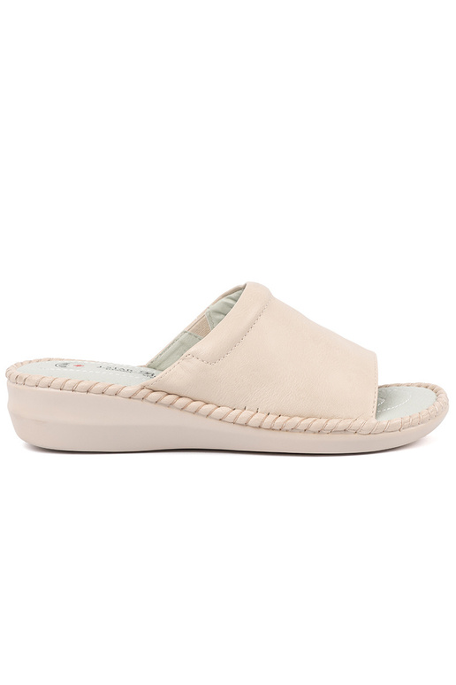 Slippers met leren inlegzolen in...