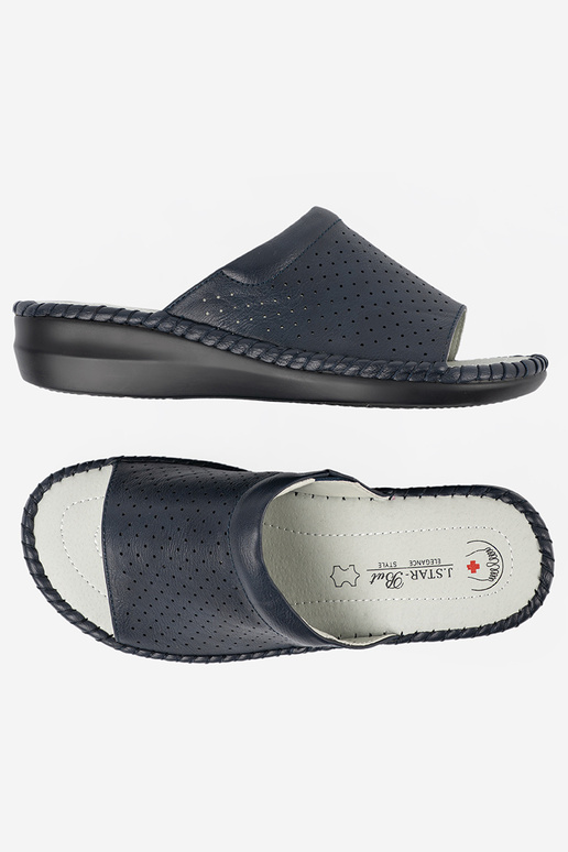 Hausschuhe mit Leder-Einsätzen in...