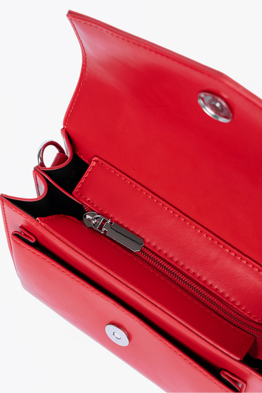 Rote kleine elegante Handtasche mit...