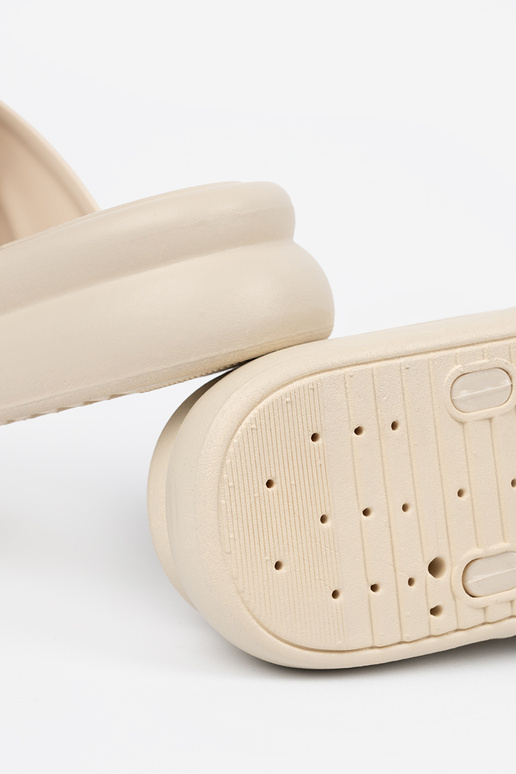 ivoor slippers dames met platform ivoor slippers dames met platform