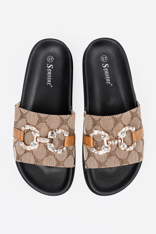 Noir et-marron Chaussons ze zdobieniem Noir et-marron Chaussons ze zdobieniem