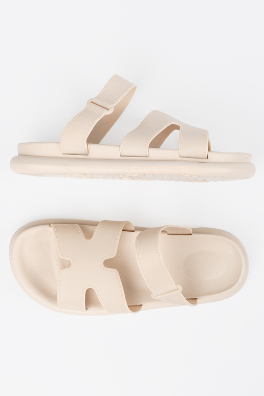 ivoor slippers dames op een platte zool ivoor slippers dames op een platte zool