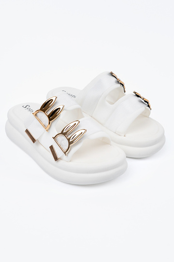 Mules blanches avec boucles... 2